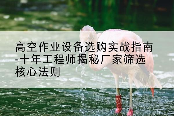 龙子湖剪叉式升降机厂家-高空作业设备选购实战指南-十年工程师揭秘厂家筛选核心法则