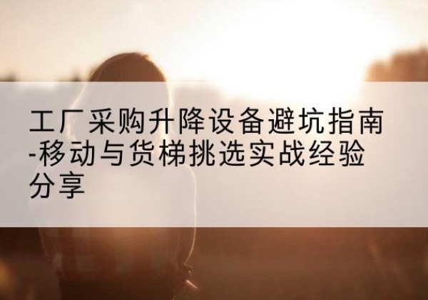 龙子湖移动式升降机怎么选-工厂采购升降设备避坑指南-移动与货梯挑选实战经验分享