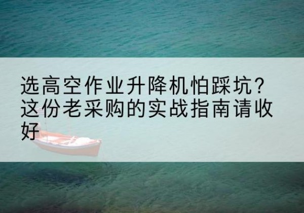 龙子湖高空作业升降机厂家推荐-选高空作业升降机怕踩坑？这份老采购的实战指南请收好
